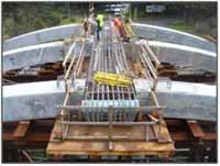  Stainless steel rebar being placed to reinforce deck